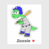 イラストレーションはブロントサウルス野球選手。 シール (シート)