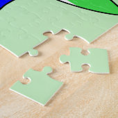 イラストレーションはブロントサウルス野球選手。 ジグソーパズル (側面)