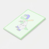 イラストレーションはブロントサウルス野球選手。 ポストイット (アングル)