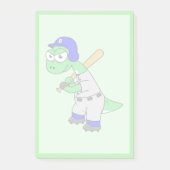 イラストレーションはブロントサウルス野球選手。 ポストイット (正面)