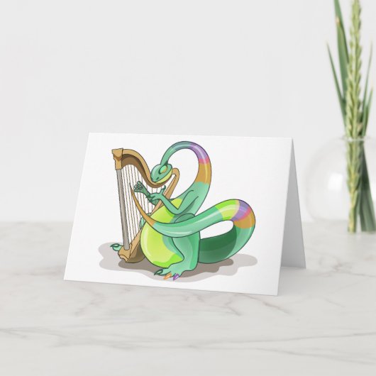 イラストレーションはプラテ遊オサウルスの竪琴。 カード (正面)