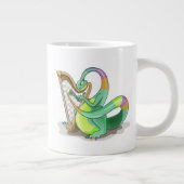 イラストレーションはプラテ遊オサウルスの竪琴。 ジャンボコーヒーマグカップ (右)