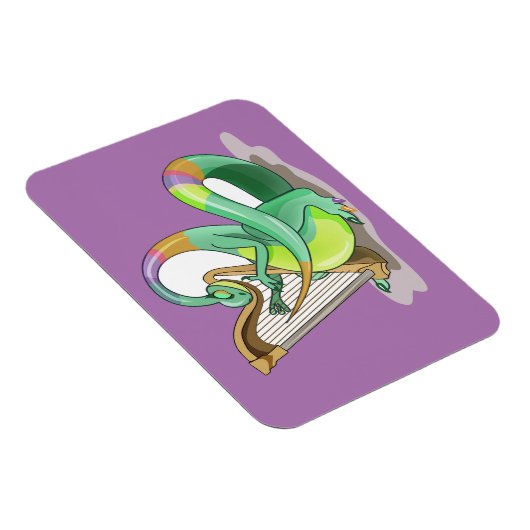 イラストレーションはプラテ遊オサウルスの竪琴。 マグネット (右側)