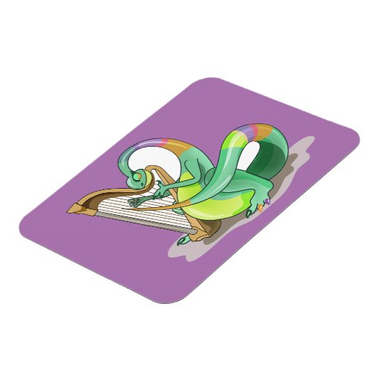 イラストレーションはプラテ遊オサウルスの竪琴。 マグネット (左側)