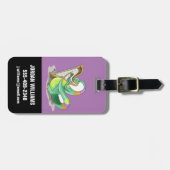 イラストレーションはプラテ遊オサウルスの竪琴。 ラゲッジタグ (正面横)