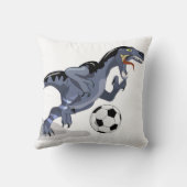 イラストレーションはラプター恐竜遊のサッカー。 クッション (裏面)