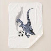 イラストレーションはラプター恐竜遊のサッカー。 シェルパブランケット (正面)