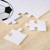 イラストレーションはラプター恐竜遊のサッカー。 ジグソーパズル (側面)