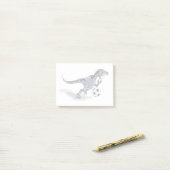 イラストレーションはラプター恐竜遊のサッカー。 ポストイット (デスク上)