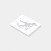 イラストレーションはラプター恐竜遊のサッカー。 ポストイット (アングル)