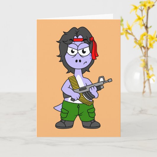 イラストレーションは気管支索張でランボの服を着ている。 カード (黄色い花)