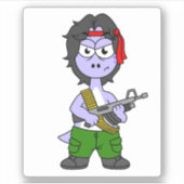 イラストレーションは気管支索張でランボの服を着ている。 シール (正面)