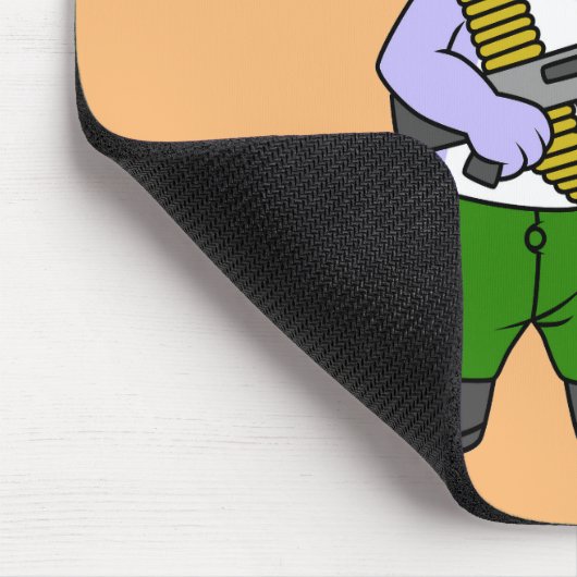 イラストレーションは気管支索張でランボの服を着ている。 マウスパッド (コーナー)