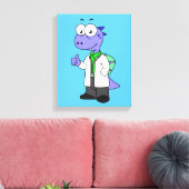 イラストレーションは脊髄黒医師。 キャンバスプリント (インサイチュ (リビング))