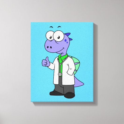 イラストレーションは脊髄黒医師。 キャンバスプリント (正面)