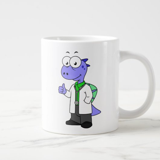 イラストレーションは脊髄黒医師。 ジャンボコーヒーマグカップ (右)