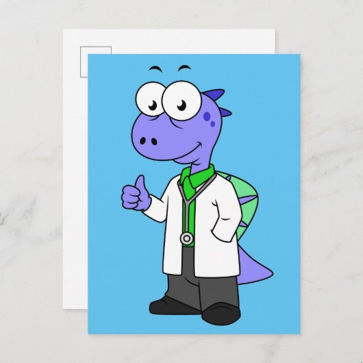 イラストレーションは脊髄黒医師。 ポストカード (正面/裏面)