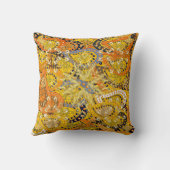 イラストレーションは黄色、オレンジ、茶色。私 クッション (裏面)