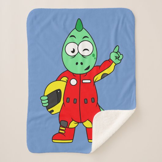 イラストレーションはAllosaurusレースカーのドライバー。 シェルパブランケット (正面)