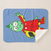 イラストレーションはAllosaurusレースカーのドライバー。 シェルパブランケット (正面(横))