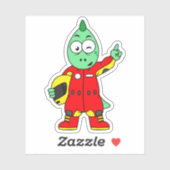 イラストレーションはAllosaurusレースカーのドライバー。 シール (シート)