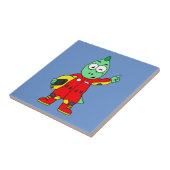 イラストレーションはAllosaurusレースカーのドライバー。 タイル (側面)