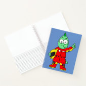 イラストレーションはAllosaurusレースカーのドライバー。 ノートブック (内部)