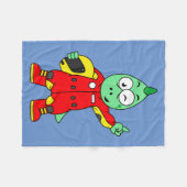 イラストレーションはAllosaurusレースカーのドライバー。 フリースブランケット (正面(横))