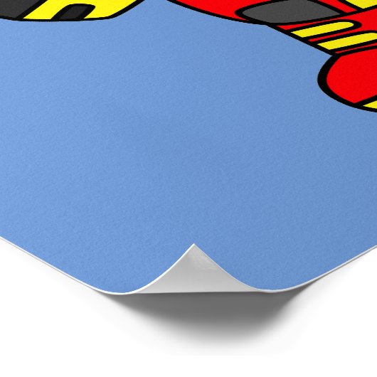 イラストレーションはAllosaurusレースカーのドライバー。 ポスター (角)