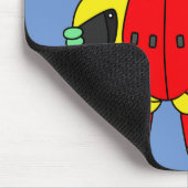 イラストレーションはAllosaurusレースカーのドライバー。 マウスパッド (コーナー)