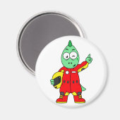 イラストレーションはAllosaurusレースカーのドライバー。 マグネット (正面/裏面)