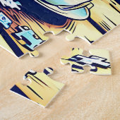 イラストレーションをする女性のパズル ジグソーパズル (側面)