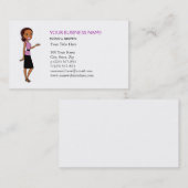 イラストレーションを含むアフリカ系アメリカ人の名刺 名刺 (正面/裏面)