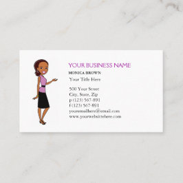 イラストレーションを含むアフリカ系アメリカ人の名刺 名刺