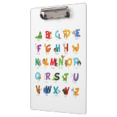 イラストレーションアルファベット クリップボード (左)