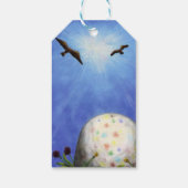 イラストレーションアートのイースター卵が草の中に横たわっている ギフトタグ (裏面)