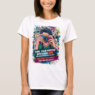 イラストレーションアートウィメンズベーシックTシャツデザイン Tシャツ