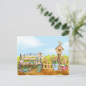 イラストレーションウォーター・カラー・ガーデナー ポストカード (スタンド正面)