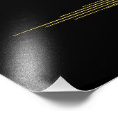 イラストレーションオブエレガントゴールデンラインアートバレリーナ フォトプリント            (角)