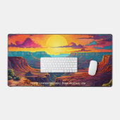 イラストレーションオブグランドキャニオンナショナルパークサンセット デスクマット (キーボード&マウス)