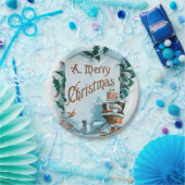 イラストレーションオブサンタクルーホリデー紙プレート ペーパープレート (パーティー)