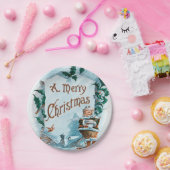 イラストレーションオブサンタクルーホリデー紙プレート ペーパープレート (パーティー)