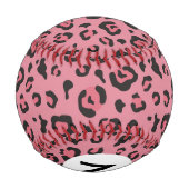 イラストレーションオブレオパードピンクアニマル 野球ボール (裏面)