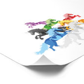 イラストレーションカラフルワイルドユニコーン フォトプリント            (角)