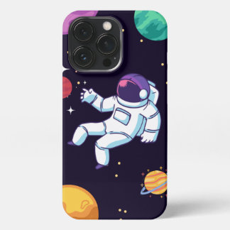 イラストレーションカラフル宇宙飛行士iPhoneケース13pro iPhone 13 Proケース