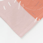 イラストレーションキツネの香りパーソナライズされた花 フリースブランケット (角)