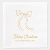 イラストレーションコケカスタムットボウクリスマスナプキンス 箔ナプキン (正面)