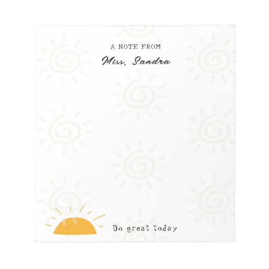 イラストレーションサンノートfrom先生 ノートパッド (正面)