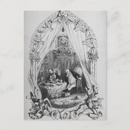 イラストレーションザピックウィック紙ズバイチャールズ ポストカード (正面)