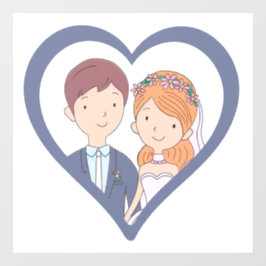 イラストレーションシンプルーの夫人たちCartoon-IikeCartoon-Iike 結婚 ウィンドウサイン